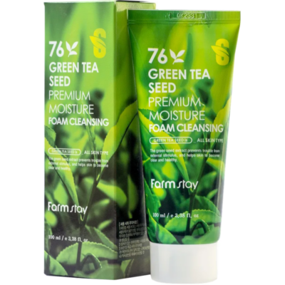FarmStay Green Tea Seed Premium Moisture Foam Cleansing